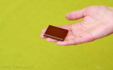 Kostka gorzkiej czekolady z solą