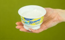 Porcja kremowego jogurtu kokosowo-migdałowego