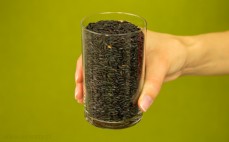 Szklanka pełnoziarnistego czarnego ryżu