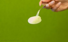 Łyżka mąki semoliny z pszenicy durum