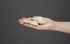 Garść wafli ryżowych mini z algami morskimi