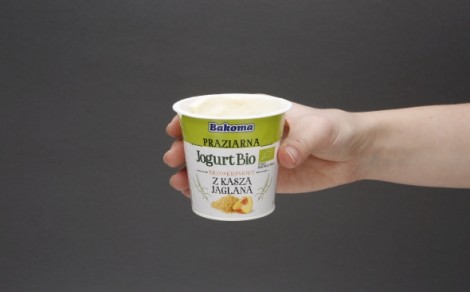 Jogurt bio brzoskwiniowy z kaszą jaglaną